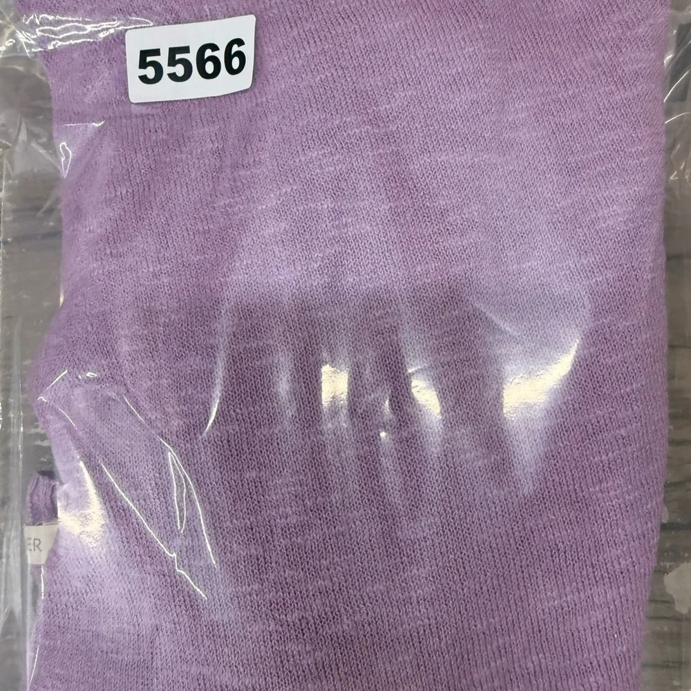 EILEEN FISHER‎ Lavender Dusk Purple Fine Gauge Linen Knit Box Sweater size M